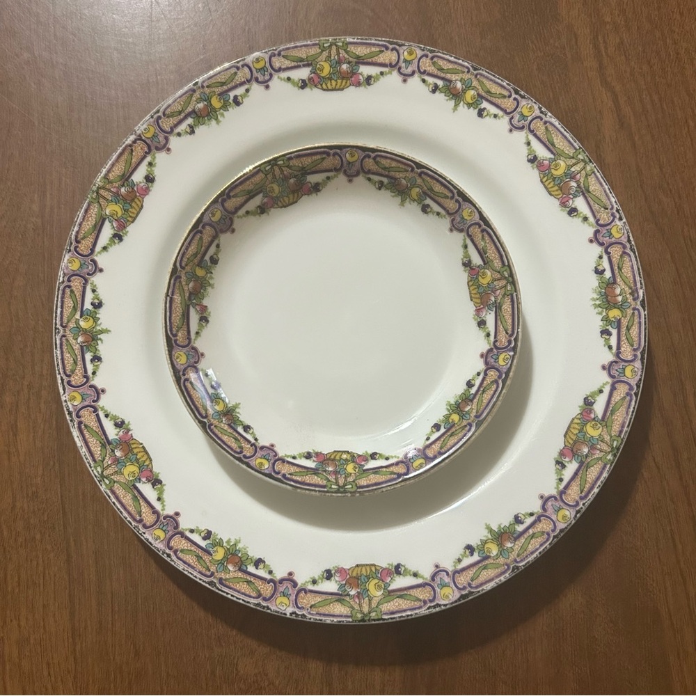 Vintage Limoges plate & dessert dish
